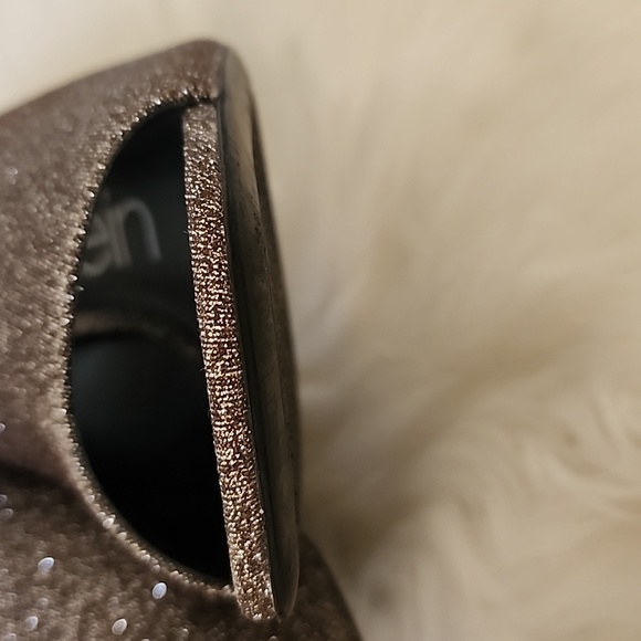 Calvin Klein Matos Open Toe Glitter Pump Heels Heel in Mahog Women's Size 9.5 - Picture 16 of 17